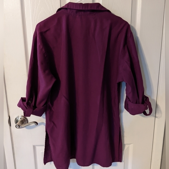 Vintage‎ Norton McNaughton Purple Cuffed Sleeves Button Up Shirt Size 10 - Picture 3 of 8
